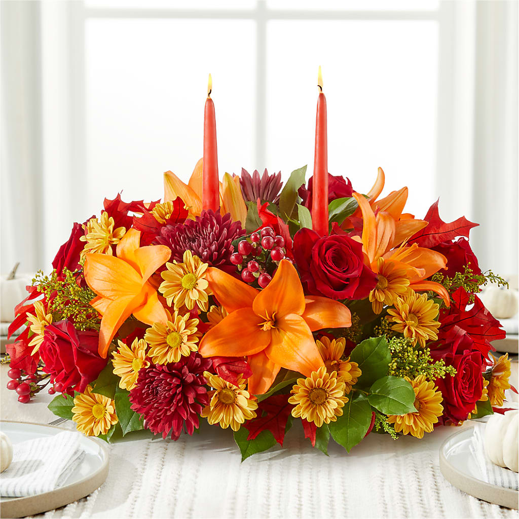 Autumn's Embrace Centerpiece – BEN & NEVA'S FLOWERS, Grand Saline TX