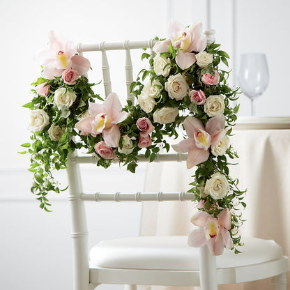 Orchid Rose Chair Décor – BEN & NEVA'S FLOWERS, Grand Saline TX